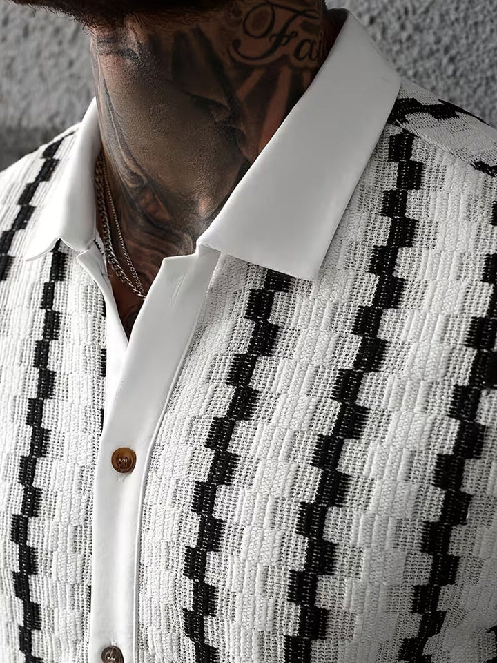 Men's Slim Fit Shirt – Short Sleeves, Suitable for Casual and Daily Use