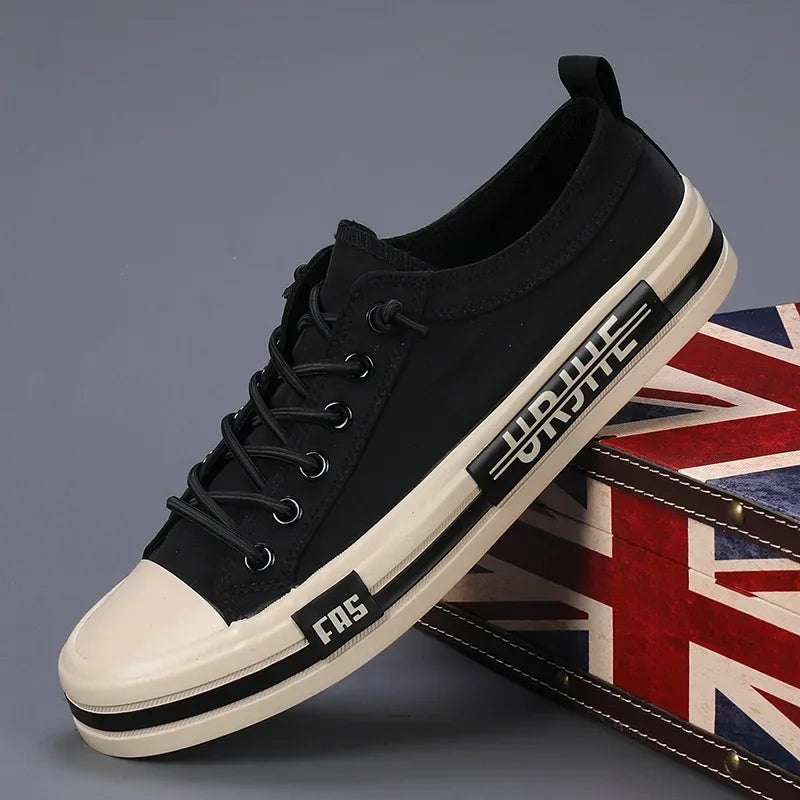 Savino Comfortable Canvas Sneakers, view 4 - Elena Harper