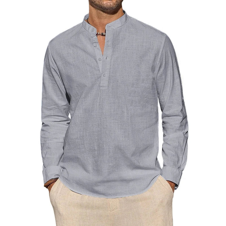 ELENA HARPER™  |  COTTON HENLEY SHIRT FOR MEN