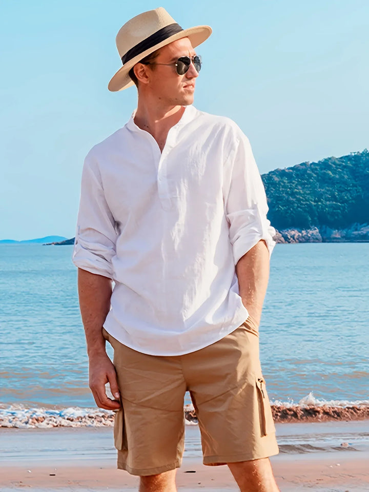 Summer Linen Shirt for Men - Elena Harper
