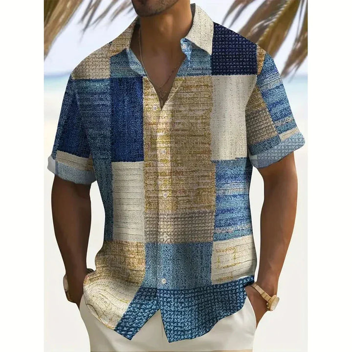 ELENA HARPER™  |  SUMMER PATCHWORK SHIRT FOR MEN