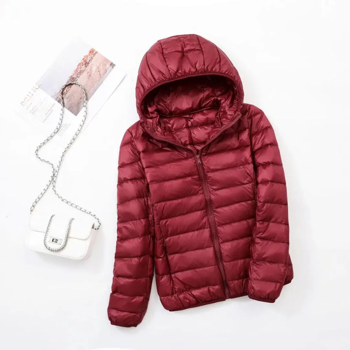 Reversible Down Jacket with Hood Soraya, view 2 - Elena Harper