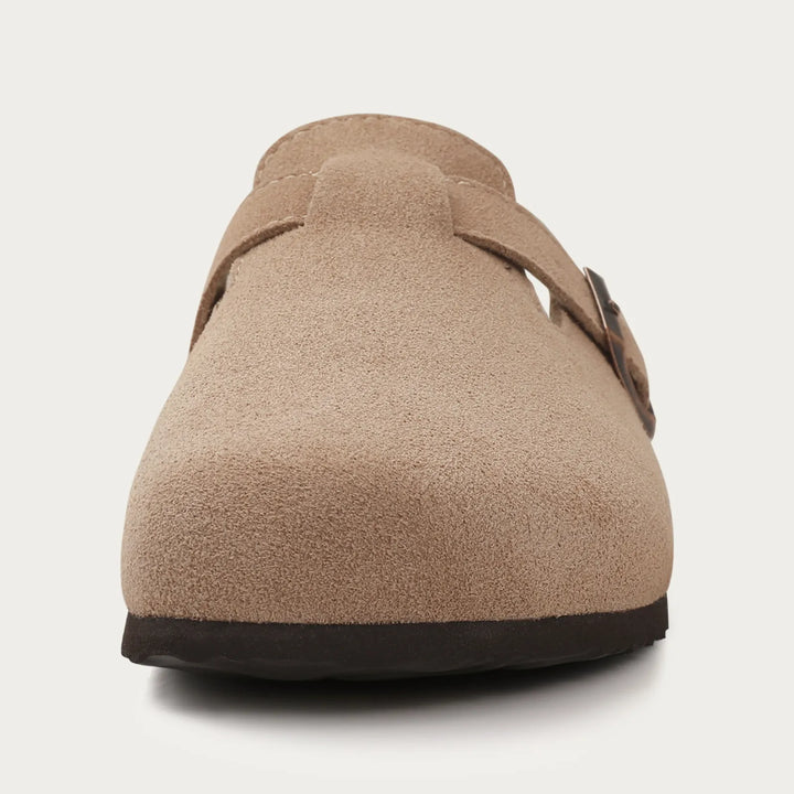 NOBA Suede Clogs.