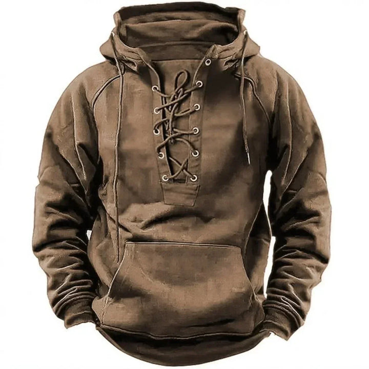 Men's Thick Hoodie – Warm Retro Style for Outdoors and City