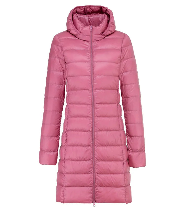 Ultra-Lightweight Winter Jacket with Removable Collar and Down Insulation, view 7 - Elena Harper