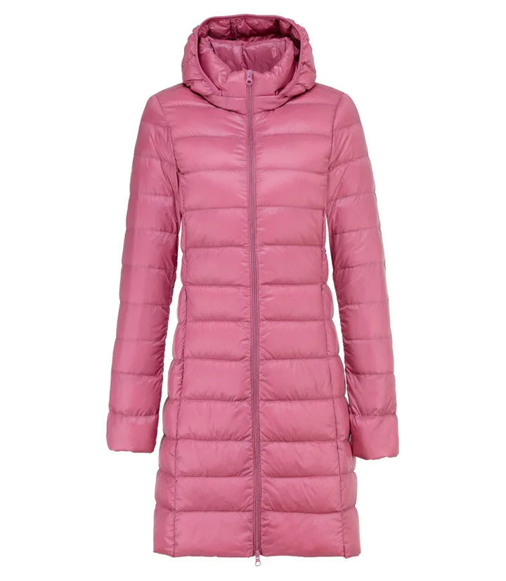Ultra-Lightweight Winter Jacket with Removable Collar and Down Insulation, view 7 - Elena Harper