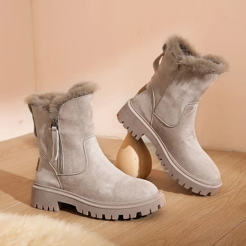 Women's Plush Platform Snow Boots Piquelle - Elena Harper