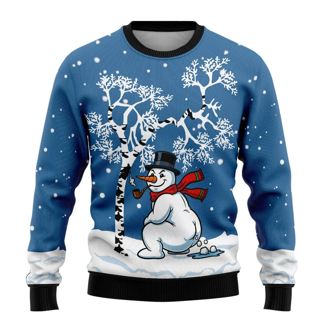Benjamin | Men's Christmas Sweater with Snowman Print