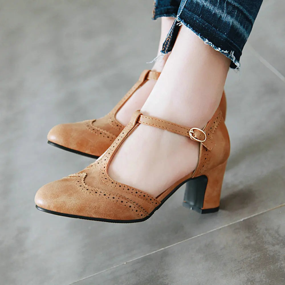 Chunky Medium Low comfortable Heels