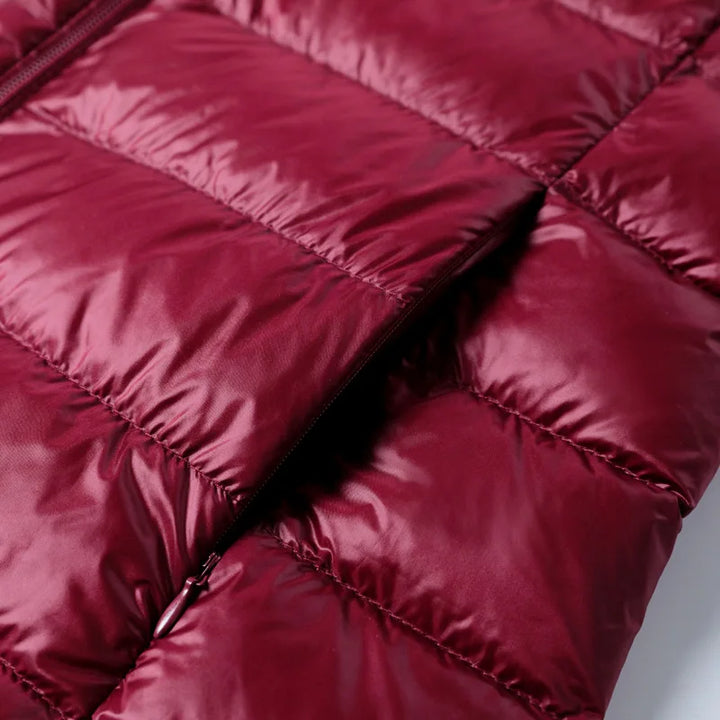 Ultra-Lightweight Winter Jacket with Removable Collar and Down Insulation, view 5 - Elena Harper