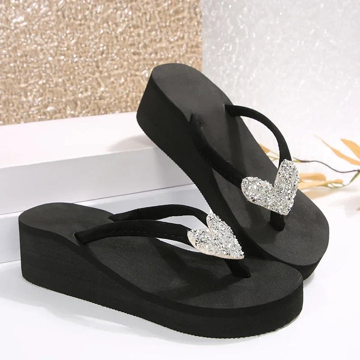 Lamberta Radiant Wedge Sandals, view 6 - Elena Harper
