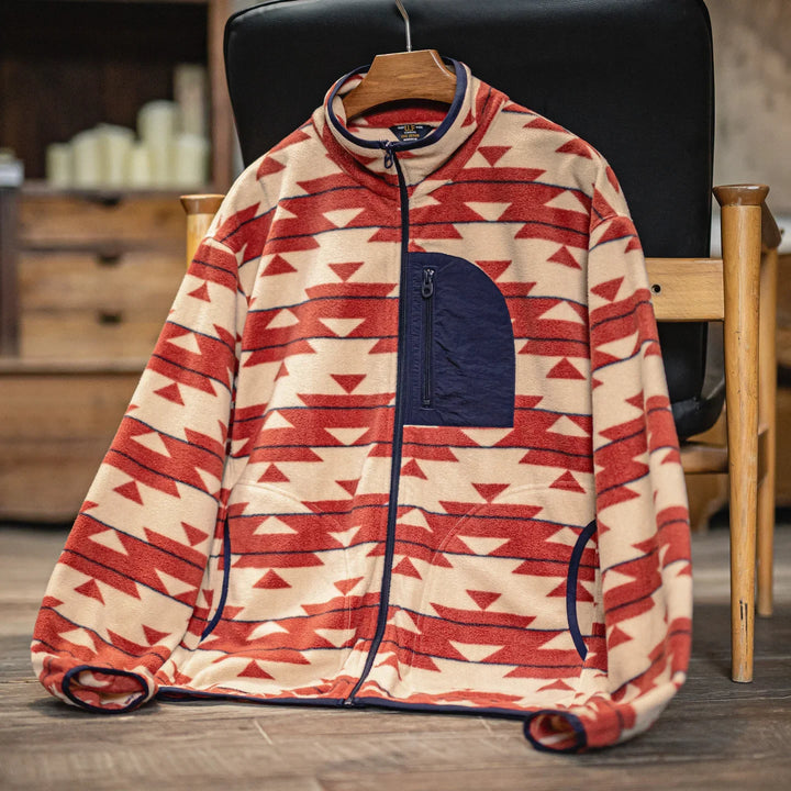 Salvio Cozy Patchwork Jacket, view 2 - Elena Harper
