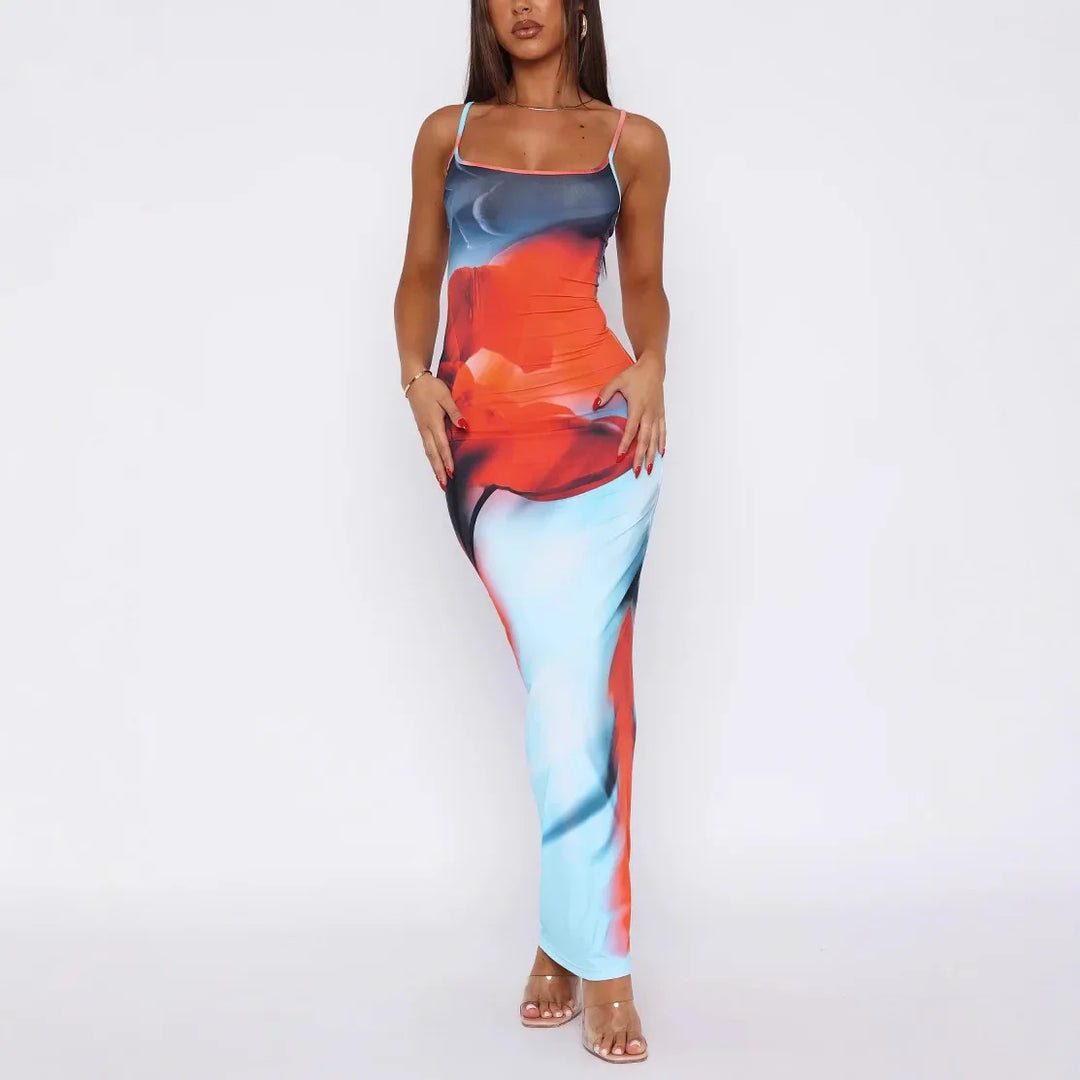 Ione Chic Printed Tube Maxi Dress - Elena Harper