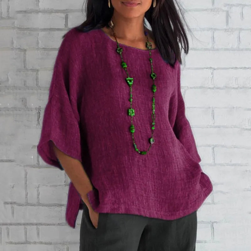 Mattea Cotton Summer Blouse - Elena Harper