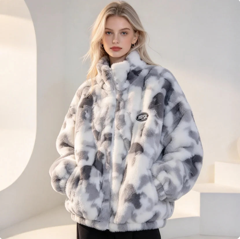 Alessandra Cloudy Fur Jacket, view 3 - Elena Harper