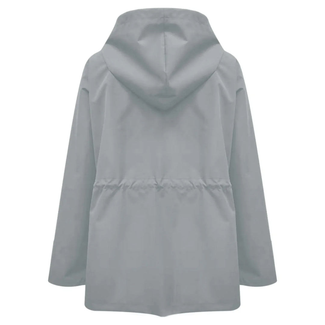 Women's Oversized Hooded Zip Raincoat Ondalise, view 5 - Elena Harper