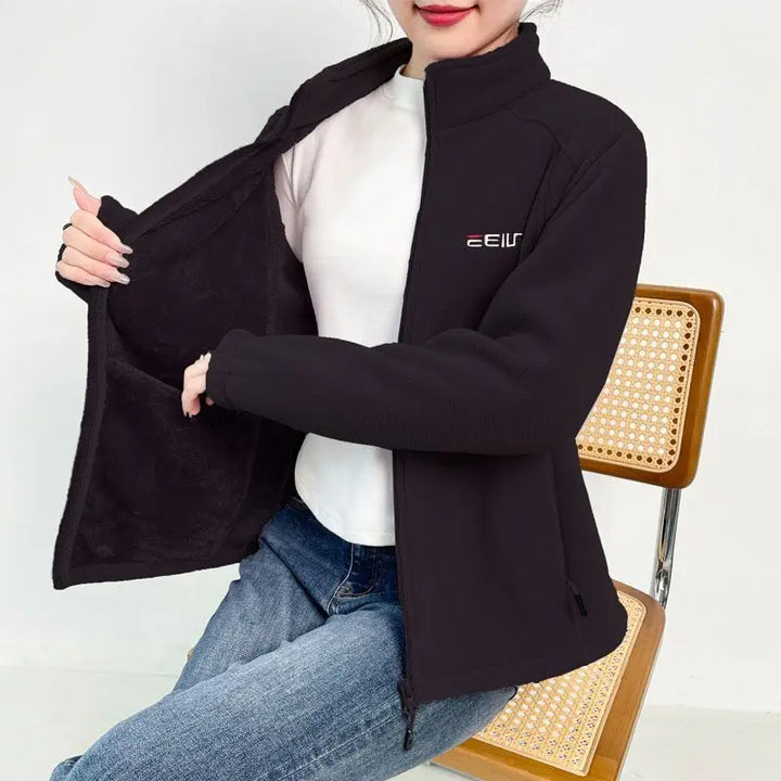 Gianetta Soft Fleece Jacket, view 3 - Elena Harper