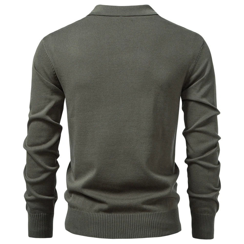 LAURENT MONACO | TEXTURED ZIPPER POLO FOR MEN