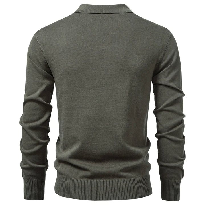 LAURENT MONACO | TEXTURED ZIPPER POLO FOR MEN