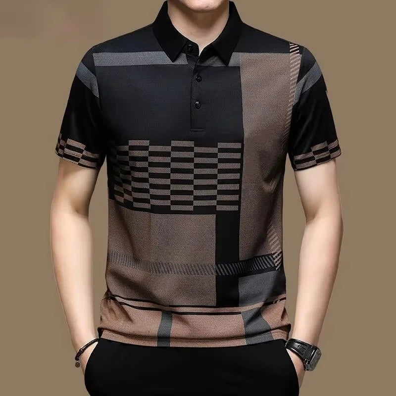Anselmino Slim Cotton Polo, view 2 - Elena Harper