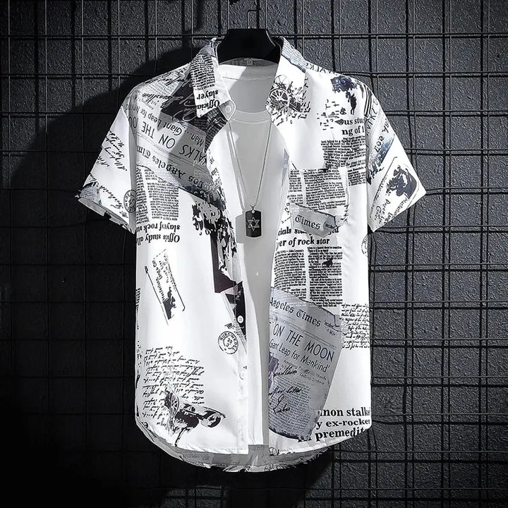 Classic Printed Shirt for Men - Elena Harper