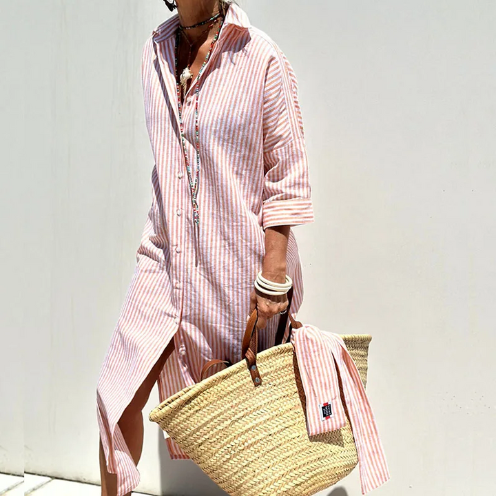 Navyah Urban Shirt Dress - Elena Harper
