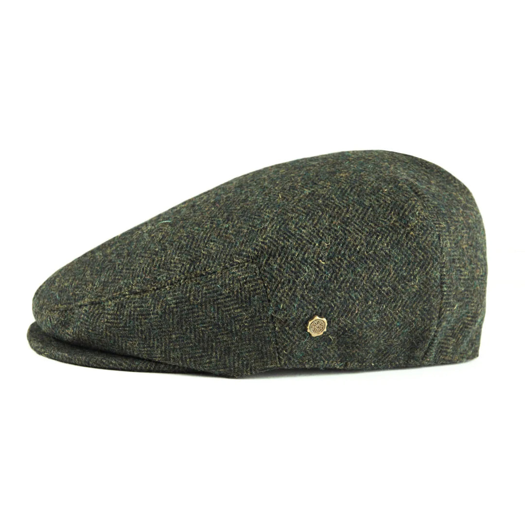 Men's Classic Herringbone Flat Cap for Timeless Style