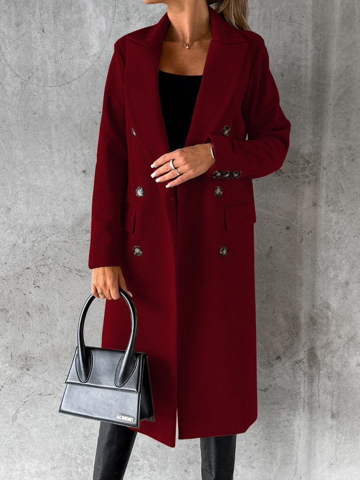 Averra Classic Elegant Long Coat - Elena Harper