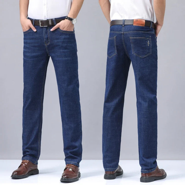 Calvino Tailored Denim Pants, view 2 - Elena Harper
