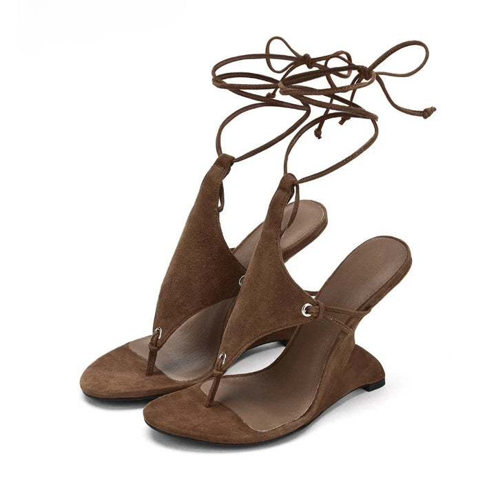 Salvina Soft Suede Sandals, view 9 - Elena Harper