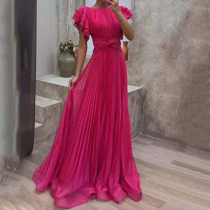 Rory Pleated Evening Dress - Elena Harper