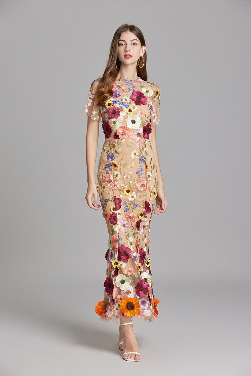 Agde Flower Dress - Elena Harper