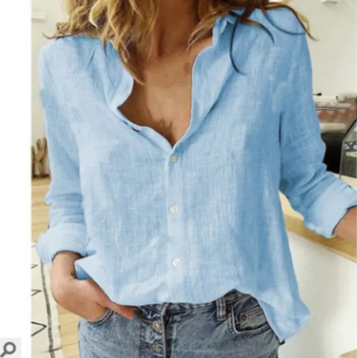Gabriela Soft Draped Blouse, view 8 - Elena Harper