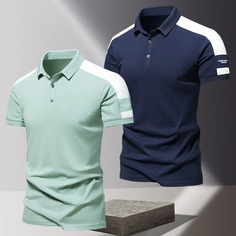 Geofredo Smooth Cotton Polo, view 6 - Elena Harper