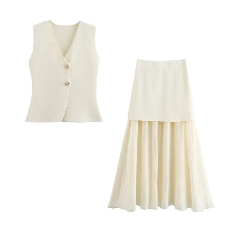 Eleanora Smooth Knit Vest, view 4 - Elena Harper