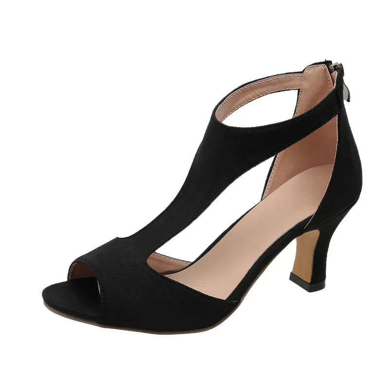 ALANA Sleek Open-Side Heels - Elena Harper