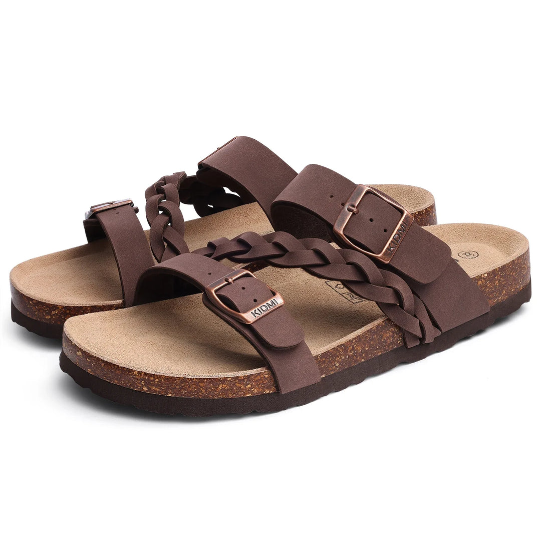 Lavinella Comfortable Cork Sandals, view 2 - Elena Harper