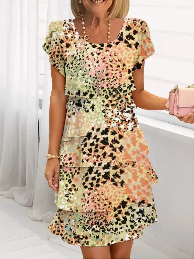 Theresa Elegant Comfort Ruffle Dress - Elena Harper