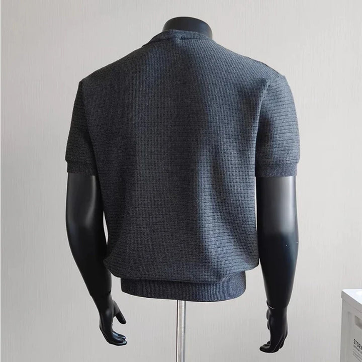 Marcian Soft Textured Polo, view 5 - Elena Harper