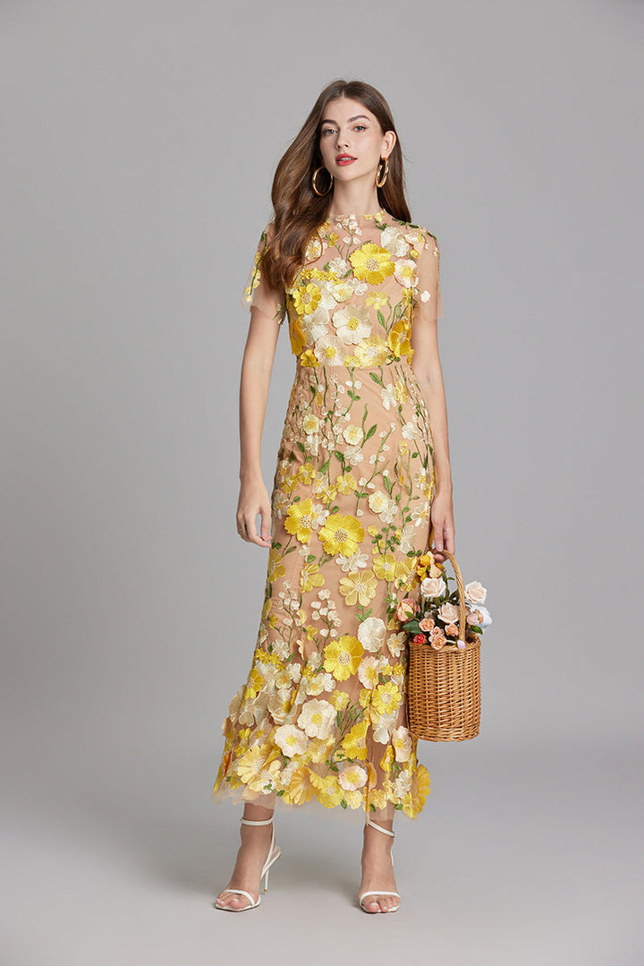 Agde Flower Dress - Elena Harper