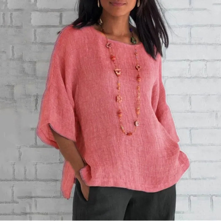 Mattea Cotton Summer Blouse, view 4 - Elena Harper