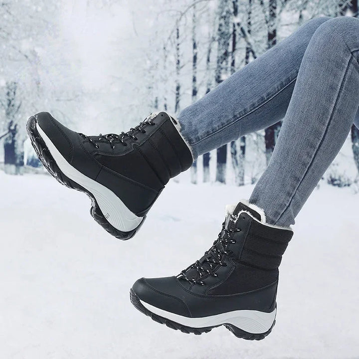 Women's Fur-Lined Platform Snow Boots Perrienne, view 3 - Elena Harper