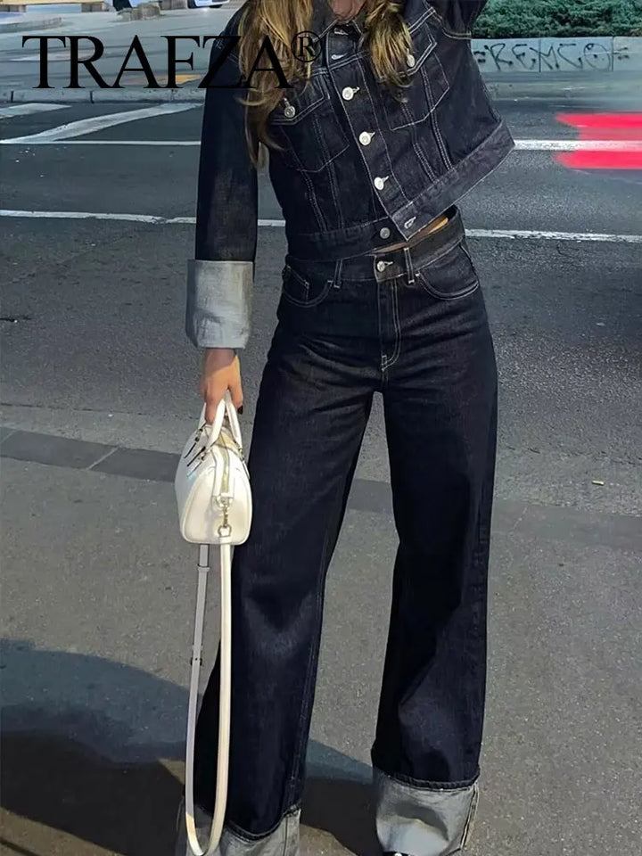 Izabella Chic Denim Jacket, view 3 - Elena Harper