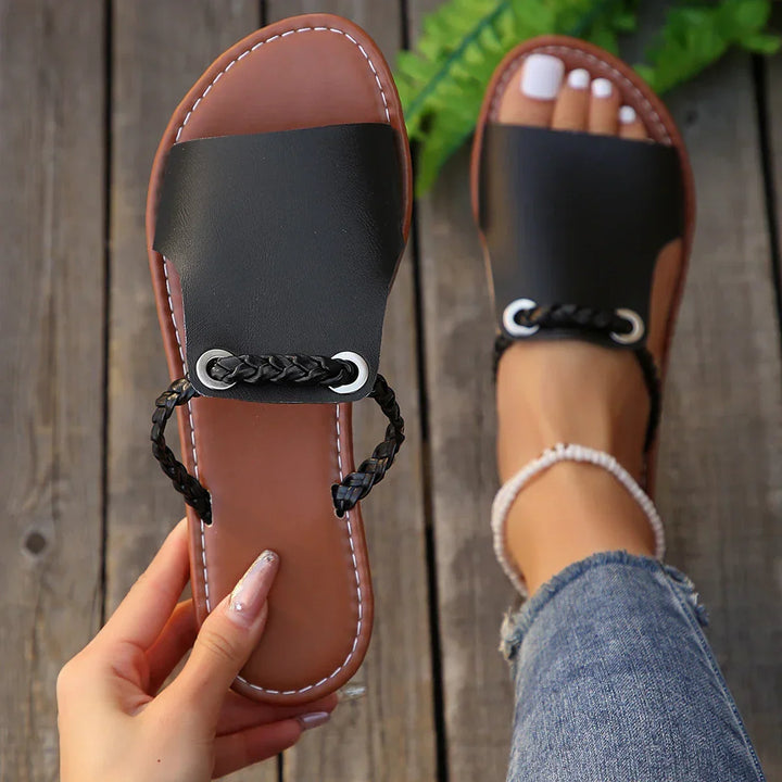 Women's Summer Flip-Flops Minimalist Design Cushioned Insole Plus Sizes Summer Style, view 2 - Elena Harper