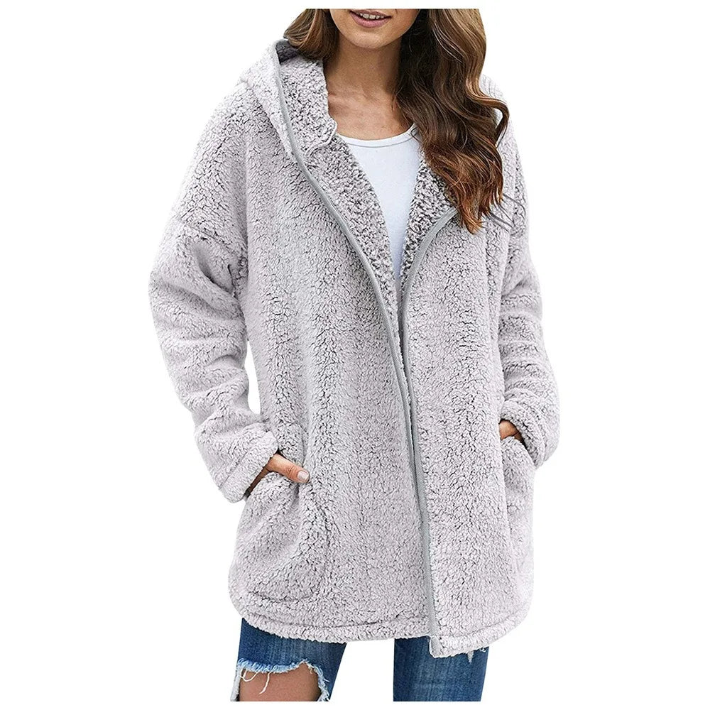 Rossella Cozy Fleece Jacket, view 7 - Elena Harper