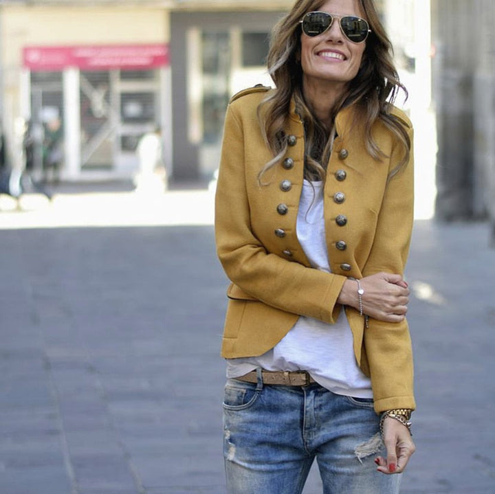 Women's Modern Button Blazer for a Slim & Trendy Look