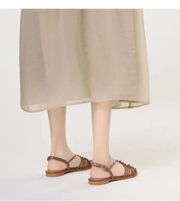 Graziolina Elegant Leather Sandals, view 4 - Elena Harper
