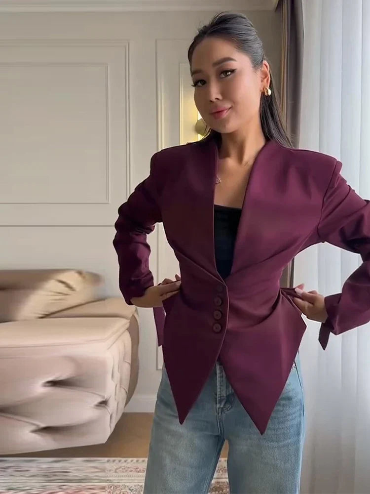Angelisa Elegant Structured Blouse, view 5 - Elena Harper