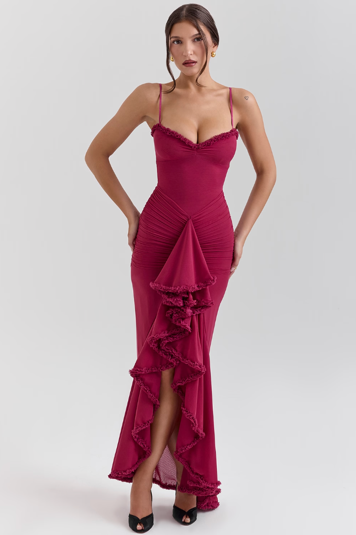 Edith Charming Ruffled Dress - Elena Harper