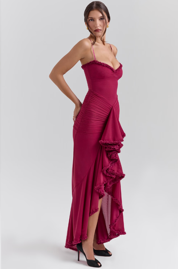 Edith Charming Ruffled Dress - Elena Harper